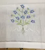 Home Textile White linen Guest Towel Hand Towel 12PCS/lot 14"x22"Beautiful Embroidered and Hemstitched Edges White Linen Ladies Handkerchief