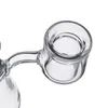 Термический кварцевый стакан двойной трубки XXL плоская чаша дымовой стеклянный водяной трубы DAB буровой ящик мини-бонг подарочная коробка