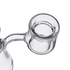 Quartz thermique Bécher Double Tube XXL Bol Plat Fumée Verre Tuyau D'eau Dab Rig Mini Bong Coffret Cadeau