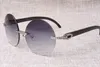 Modemerk zonnebril zwart buffelhoorn retro retro geen grenzen retro zonnebril T3524012 diamanten zonnebril 58-18-140MM origineel