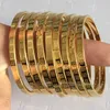4mm / 6mm / 8mm Berühmte Marke Schmuck Pulseira Armband Armreif 24 Karat Gold Farbe griechischen schlüssel gravieren Armband Für Frauen männer