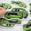 10 pcs green cars patches badges for clothing iron embroidered patch applique iron on patches sewing accessories for DIY clothes2318