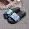 Mode Flower Blooms Slippers voor heren en dames printen lederen rubber causale schuif sandalen buiten strand slippers