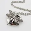 5pcs Dragonfly Design Lockets Vintage Essential Oil Diffuser Necklace Aromatherapy Locket Pendant Statement Necklace Jewelry Chris7166670