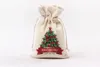 2017クリスマスギフトバッグキャンバスクリスマスクリスマスラージキャンバスサンタサック9パターン有機重キャンバスドローストリングバッグ