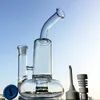 10 pouces Dab Bong Tornado Cyclone Perc Verre Bongs Conduites D'eau Plates-formes Pétrolières Avec Céramique Domeless Nail Céramique Carb Cap WP146