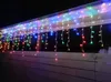 8m*1m LEDs lights flashing lane LED String lamps curtain icicle Christmas home garden festival lights 110v-220v