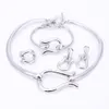 Mode-sieraden sets voor vrouwen vergulde choker ketting oorbellen armbanden ring bruiloft set party accessoires