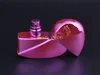 100pcs/lot Fast Shipping Heart Shaped Glass Perfume Bottles with Spray Refillable Empty Atomizer 6COLORS for Women