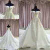 Erstaunliche handgefertigte Blumen-Hochzeitskleider, sexy, schulterfrei, A-Linie, Brautkleider, Schnürung hinten, Hofzug, Hochzeit, Vestidos, nach Maß