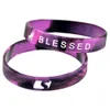 1PC Blessed Silicone Wristband Swirl Color Flexible And Strong Perfect To Use In Any Benefits Gift