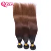 # 1B 4 30 Couleur Ombre Brésilienne Cheveux Raides BundlesOmbre Vierge Extensions de Cheveux Humains Cheveux Armure 3 Bundles Livraison Gratuite