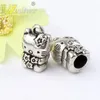 Söt blomma katt charms pendants 80pcs / parti 9.3x15mm Antik silver mode smycken DIY Fit Armband Halsband Örhängen L072 Lzsilver