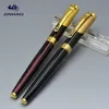 JINHAO Haute qualité noir et Agate rouge métal design stylo plume classique avec fournitures de bureau scolaire écriture lisse marque stylo à encre cadeaux