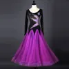 New Ballroom Dance Dress Modern Modern Waltz Tango Standard Strass Dance Dress personalizzabile 3 colori S-2XL