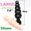 Toysdance Giocattoli del sesso anale per adulti Tappi di testa grandi in silicone di buona qualità 7,8 pollici Perline anali flessibili con prodotti del sesso a ventosa 17420