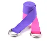 Fitness Exercise Yoga Rem Justerbar D-ringspänne för stretching Women Yoga Stretch Strap Gym Rope Resistance Fitness Bands