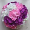 11 tums artificiell hortensia blomma boll pincushion bröllop kyssande boll hangings boll för jul ornament bröllopsfest dekor 10st / lot