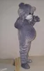 haute qualité Real Pictures Deluxe costume de mascotte d'ours gris taille adulte livraison gratuite directe d'usine