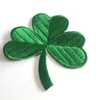 Klassieke Ierse klaver Donkergroen Geborduurde Patch 3 "Toepassing Lucky Shamrock Iron-op Ierland Embleem G0161 100% borduurwerk Gratis verzending