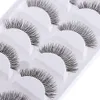 Extensão de cílios cruzados naturais 10 pares/conjunto de maquiagem cílios longos para olhos