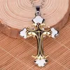 Christian Plating Drops Cross Pendant Necklace Short section GSFN020 (with chain) mix order