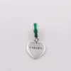 Andy Jewel 925 Silberperlen, Brasilien-Herzflagge mit Emaille, passend für europäische Pandora-Armbänder und Halsketten zur Schmuckherstellung 791911ENMX
