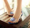 Zomer Sandalen Vrouwen Peep Toe Wedge Sandalen Bloemen Zoete Jelly Schoenen Vrouw Schoenen voor Lady Plus Size