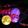 Ремешок светящийся эластичный шар оптом 55 мм 65 мм прозрачный флэш-хрустальный шар светодиодные фонари светящиеся детские игрушки мяч F20171503