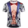 3D-T-Shirts, modisches T-Shirt für Männer/Frauen, Sommer-Oberteile, T-Shirts, bedruckt, Anzugjacke, gefälschtes zweiteiliges T-Shirt, 3D-T-Shirt