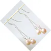 10 Par / Lot Pink Fashion Pearl Kolczyki Silver Hook Dynda Żyrandol Dla Kobiet Biżuteria Prezent Craft C0002