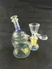 Andra rökare, nya diffusorglasrör, färgstark bong Big Beaker Oil Rig 14mm Glass Bowl eller Quartz Banger