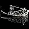 Couronnes de filles avec strass bijoux de mariage coiffes de mariée fête d'anniversaire spectacle diadèmes en cristal accessoires de mariage BW-T011