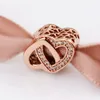 DORAPANG Rosegold Charms Perlen passend für Armbänder 925 Sterling Silber Perlenschmuck Pave CZ Anhänger Perle DIY Schmuck Zubehör für Frauen Geschenk