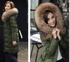 2017 Winter neue frauen große natürliche waschbären pelzkragen mit kapuze weiße entendaunen bonbonfarbe mittellange parka mantel casacos XXL