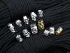 100PCSLOT EVIL SKULL HEADS SKELETON ZINC ALLOY BIG HOLE CHARM BEADS FIT EUROPEAN CHAIN BRACELET PARACORD ASSESORIE9875047