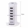 20W 4a 5 portar USB-väggladdare US EU-UK-kontakten AC Power Universal Laddningsadapter för iPhone Samsung HTC LG Smartphone