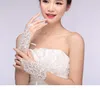 New Arrival WhiteRed Bridal Gloves Applique with Shining Sequins Beads Short Wedding Accessories Size Glove1594300