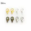 Boyute 100pcs Metal Alloy Brons Silver Guld Rhodiumpläterad Hummerlås DIY Smycken Halsband Armband Lås Tillbehör