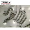 TKOSM Tubo di Scarico Moto per Honda CBR650F Tubo Front Row Side Tntact per CBR650 Gomito in Acciaio Inox