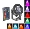 Ny 2017 10W RGB LED Undervattensljus Vattentät IP68 Fontän Swimmingpool Lampa 16 Färgglada ändringar med 24KKEY IR REMOTE