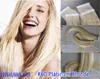 Tape in Human Hair Extensions PU Skin Inslag Remy 40 Stuks 100G Braziliaanse Virgin Hair Straight 18 "20" 22 "Ali Magic Factory Prijs