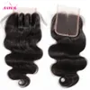 Cambodian Body Wave Virgin Hair Lace Closure Middle3 Part Cambodian Human Hair Closures Size 4x4 Inch Top Lace Closures Natu6365641