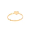 Everfast 10pc/Lot Fashion Rings Tiny Thick Heart Finger Ring Silver Gold Rose Gold Plated Brass Smycken för Women Girl Can Mix Color EFR074