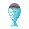 Fishtail Fish Scale Pinceles de maquillaje Mermaid Brush para Foundation Pressed Powdre Color mezclado DHL envío gratis