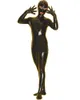 Catsuit Zentai métallique brillant pour femmes, Costume de Cosplay d'halloween avec masque ouvert pour les yeux et la bouche