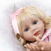 24inch LifeLike Reborn Baby Realistisk Soft Silicone Vinyl Småbarn Flicka Dolls Långt hår för Kvinnor Flickor Gåva