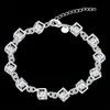 Moda Biżuteria 925 Srebrny Kryształ Charm Bransoletka Kobiety Najwyższej Jakości Christmas Gift Darmowa Wysyłka 10 sztuk / partia