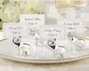 Bruiloft Gunst Party Gifts "Lucky in Love" Silver-Finish Lucky Elephant Place Card / Photo Holder Seat Clip met Card
