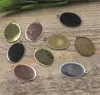 Boyute 50 stks Fit 13 * 18mm 18 * 25mm Hot Koop Oval Cabochon Instellingen 6 Kleuren Geplated DIY Hanger Blank Base